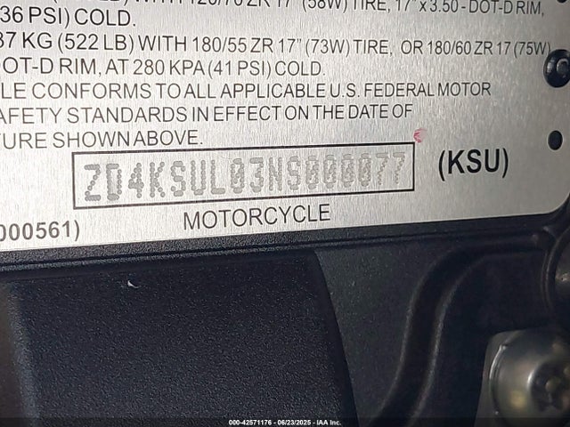 2022 APRILIA TUONO ZD4KSUL03NS000077 Photo 9
