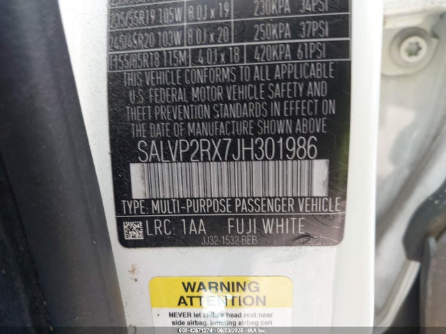 SALVP2RX7JH301986 Land Rover aj20p