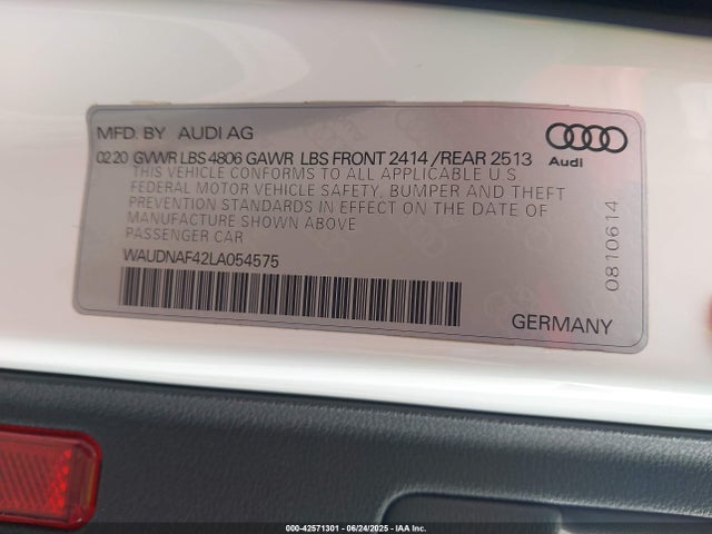 2020 AUDI A4 WAUDNAF42LA054575 Photo 8