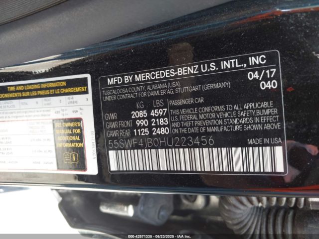 55SWF4JB0HU223456 Mercedes-Benz m274