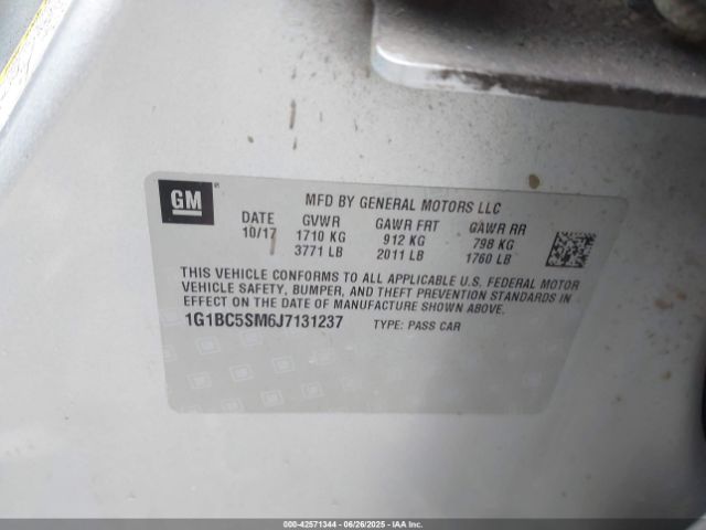 2018 CHEVROLET CRUZE 1G1BC5SM6J7131237 Photo 8