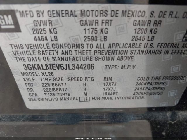 2018 GMC TERRAIN 3GKALMEV6JL344206 Photo 8