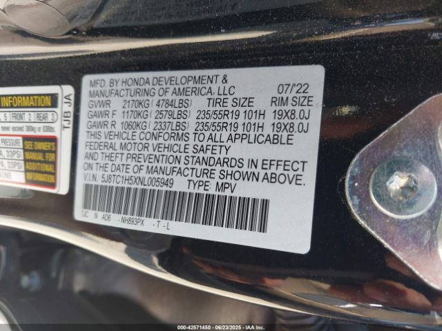 2022 ACURA RDX 5J8TC1H5XNL005949 Photo 8