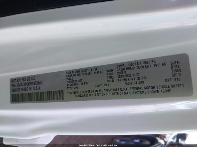 1C4RJXP6XRW303840 Jeep Wrangler