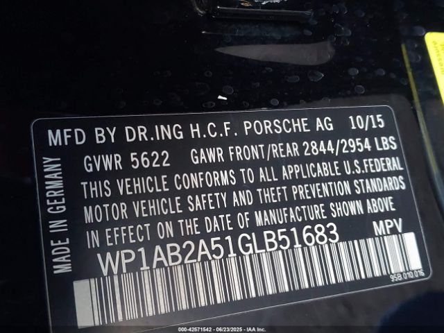 2016 PORSCHE MACAN WP1AB2A51GLB51683 Photo 8