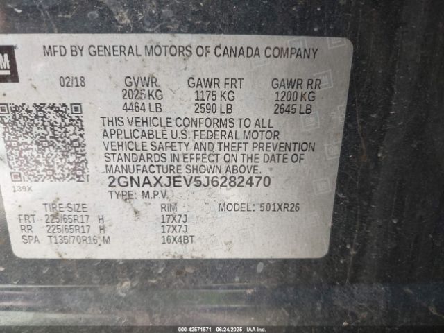 2018 CHEVROLET EQUINOX 2GNAXJEV5J6282470 Photo 8