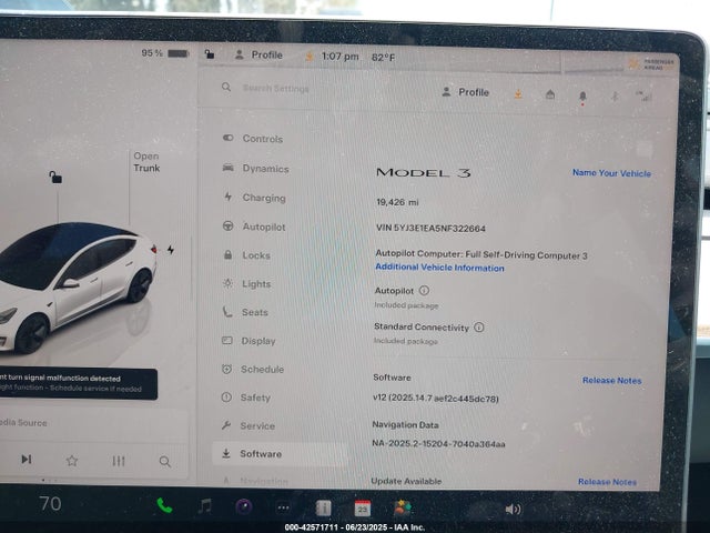 Tesla MODEL 3 2022 5YJ3E1EA5NF322664 Image 7