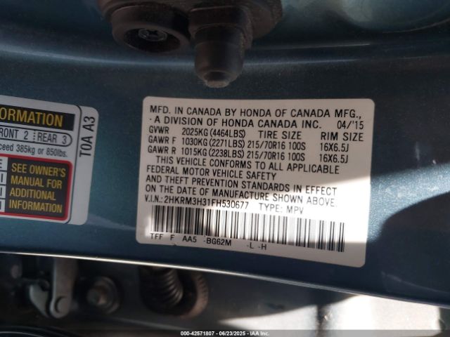 2HKRM3H31FH530677 Honda k24w9/k24v1