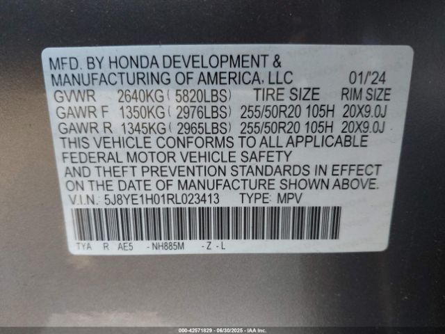 2024 ACURA MDX 5J8YE1H01RL023413 Photo 8