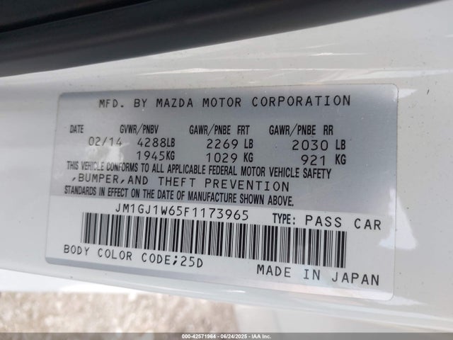 Mazda py 2015 JM1GJ1W65F1173965 Image 9
