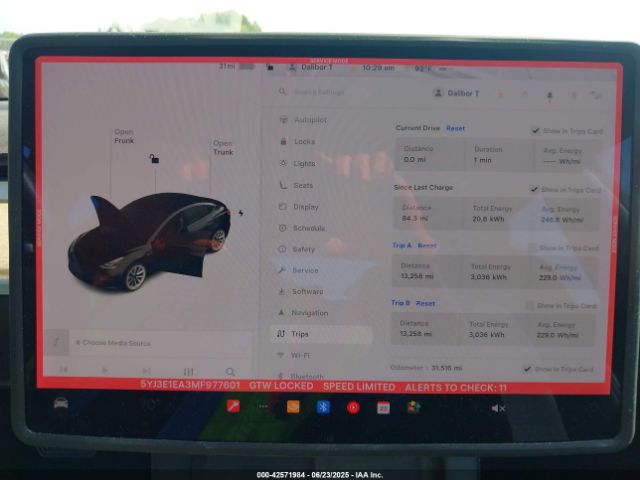 2021 TESLA MODEL 3 5YJ3E1EA3MF977601 Photo 6