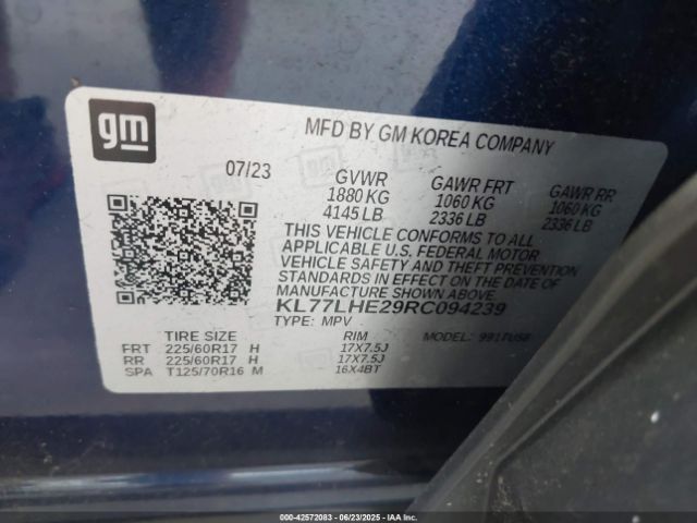 2024 CHEVROLET TRAX KL77LHE29RC094239 Photo 8