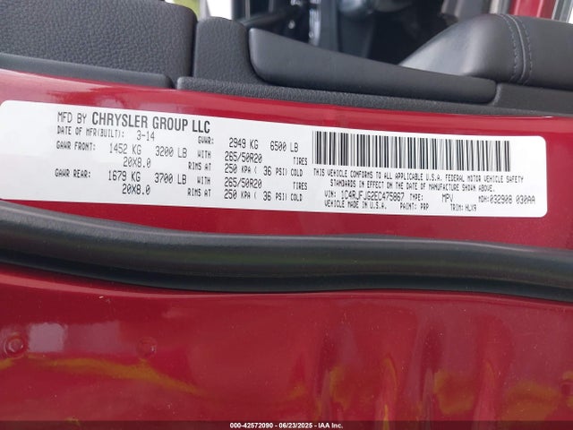 Jeep 2014 2014 1C4RJFJG2EC475867 Image 9