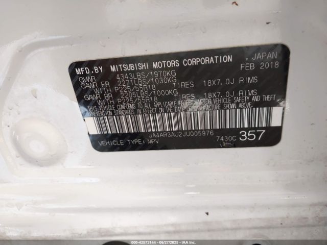 2018 MITSUBISHI OUTLANDER SPORT JA4AR3AU2JU005976 Photo 8