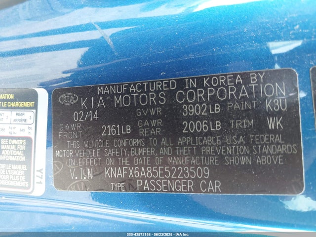 KIA 2014 2014 KNAFX6A85E5223509 Image 9
