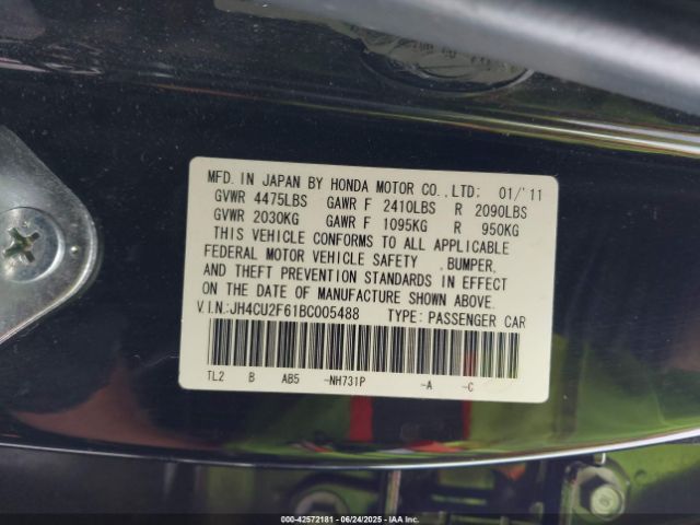2011 ACURA TSX JH4CU2F61BC005488 Photo 8