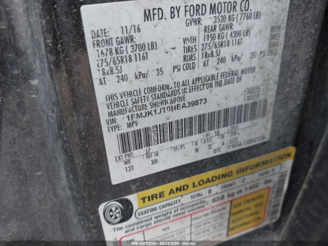 2017 FORD EXPEDITION EL 1FMJK1JT0HEA39873 Photo 8