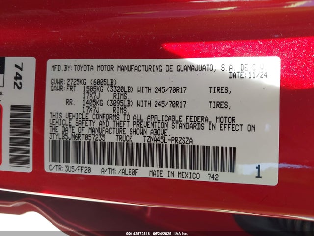 Toyota t24a-fts 2024 3TYLB5JN6RT057235 Image 9