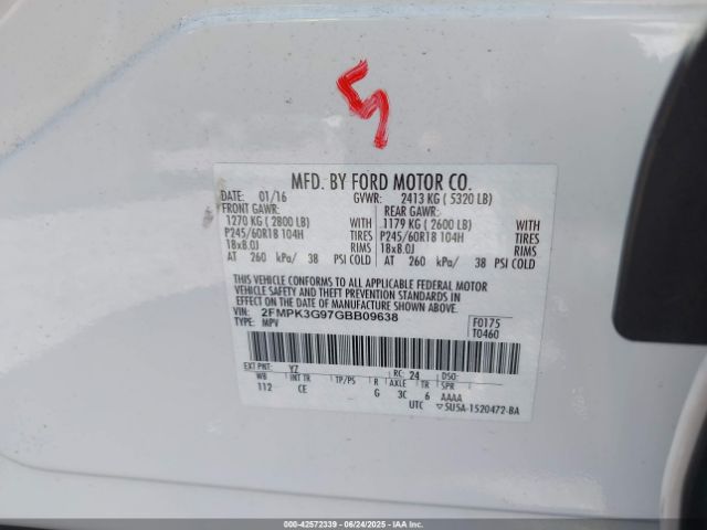 2016 FORD EDGE 2FMPK3G97GBB09638 Photo 8