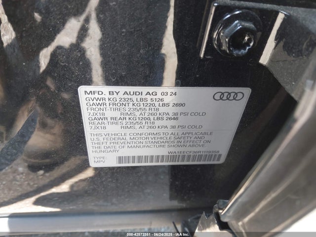 2024 AUDI Q3 WA1EECF36R1119358 Photo 8
