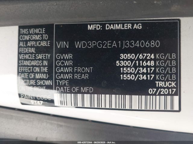 2018 MERCEDES-BENZ METRIS WD3PG2EA1J3340680 Photo 8