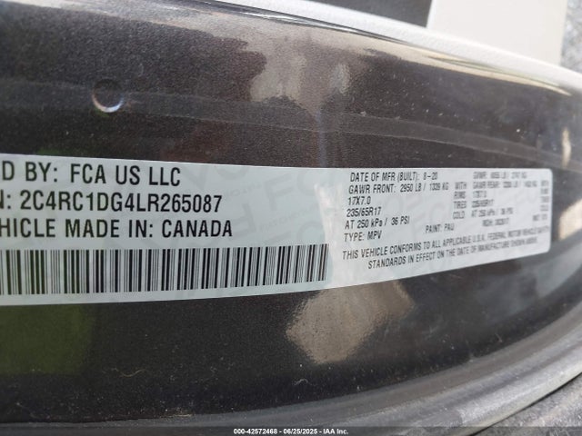 Chrysler Voyager 2020 2C4RC1DG4LR265087 Image 9