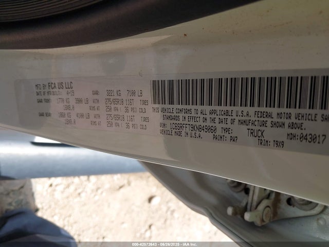RAM 1500 2019 1C6SRFFT9KN849060 Image 9