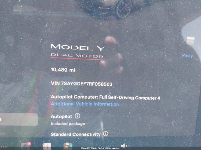 2024 TESLA MODEL Y 7SAYGDEF7RF058563 Photo 6