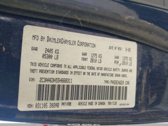 2005 CHRYSLER 300C 2C3AA63H55H668311 Photo 8