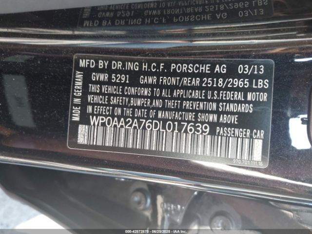 2013 PORSCHE PANAMERA WP0AA2A76DL017639 Photo 8