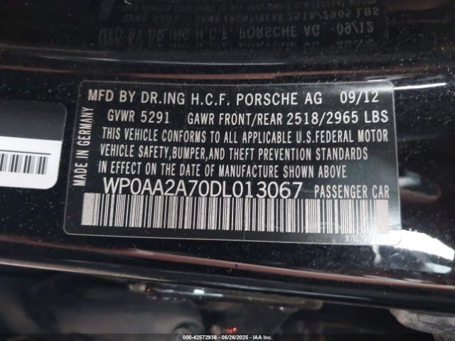 2013 PORSCHE PANAMERA WP0AA2A70DL013067 Photo 8