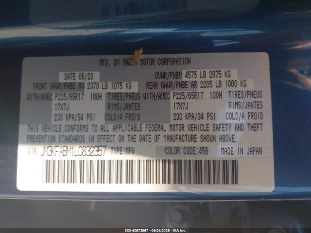 2020 MAZDA CX-5 JM3KFABM1L0832357 Photo 8