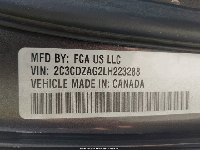 Dodge Challenger 2020 2C3CDZAG2LH223288 Image 9