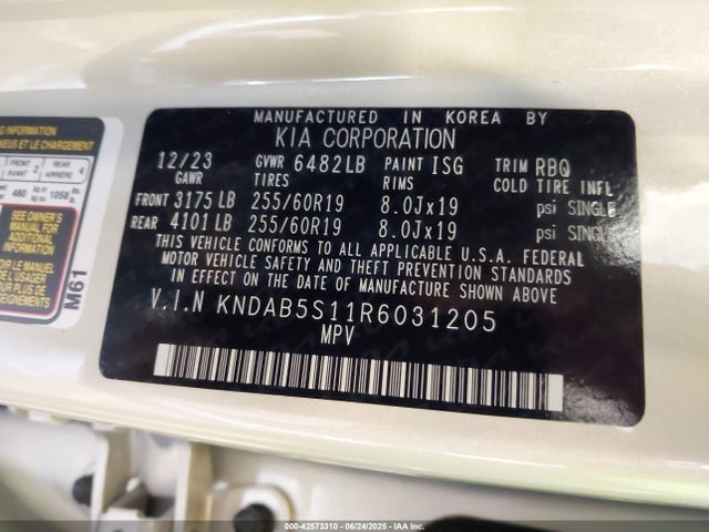 KNDAB5S11R6031205 KIA ev9