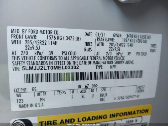 2021 LINCOLN NAVIGATOR 5LMJJ2LT0MEL03302 Photo 8