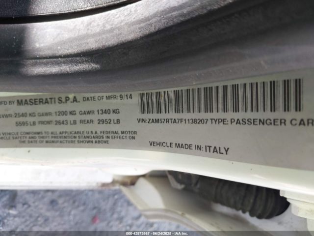2015 MASERATI GHIBLI ZAM57RTA7F1138207 Photo 8