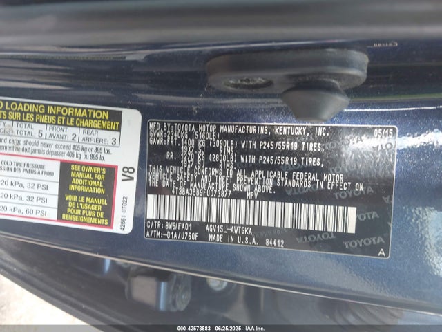 Toyota 1ar-fe 2015 4T3BA3BB9FU073877 Image 9