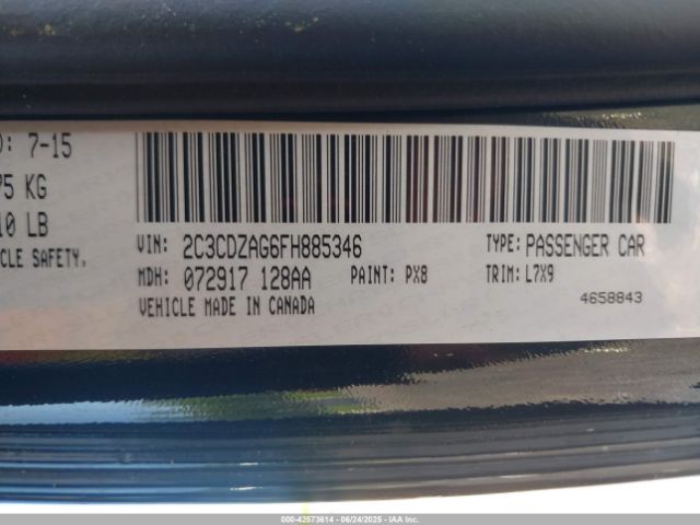 2015 DODGE CHALLENGER 2C3CDZAG6FH885346 Photo 8