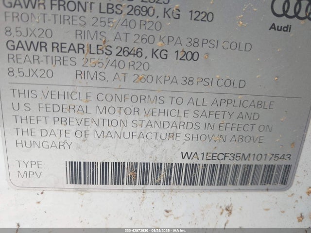 2021 AUDI Q3 WA1EECF35M1017543 Photo 8