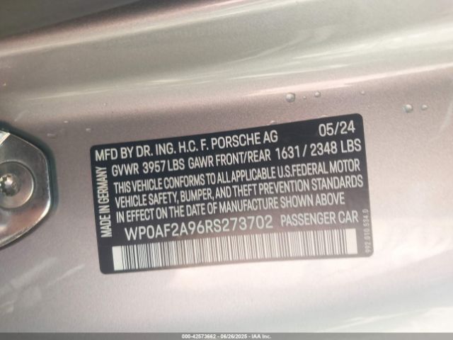 2024 PORSCHE 911 WP0AF2A96RS273702 Photo 8