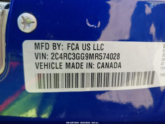 2C4RC3GG9MR574028 Chrysler Pacifica
