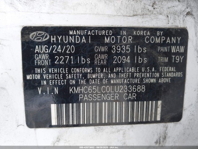 KMHC65LC0LU233688 Hyundai gdi kappa