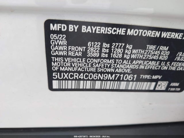 5UXCR4C06N9M71061 BMW X5