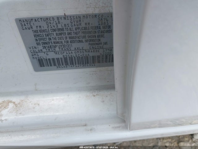 Nissan 2018 2018 3N1AB7AP1JY301311 Image 9
