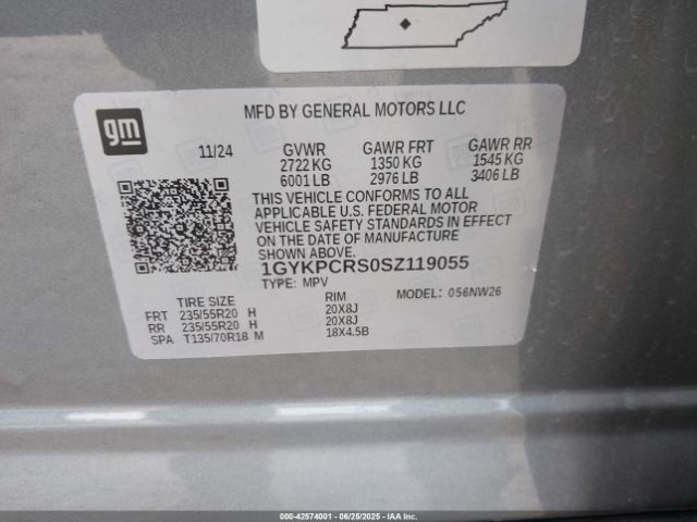 2025 CADILLAC XT6 1GYKPCRS0SZ119055 Photo 8