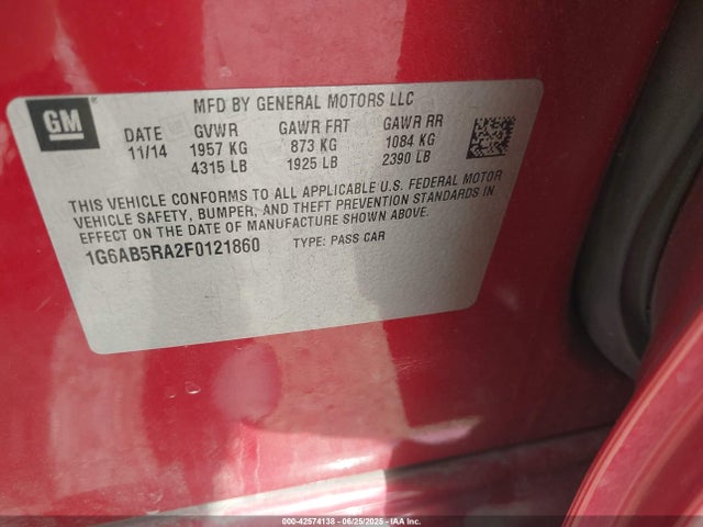 2015 CADILLAC ATS 1G6AB5RA2F0121860 Photo 8