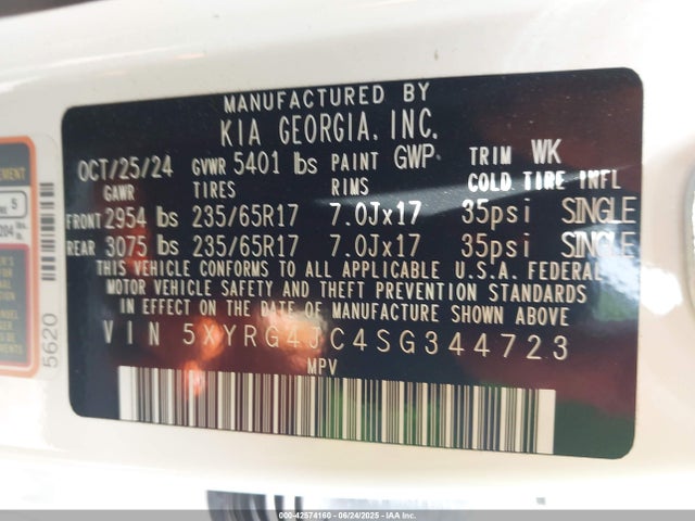 5XYRG4JC4SG344723 KIA gdi theta-iii