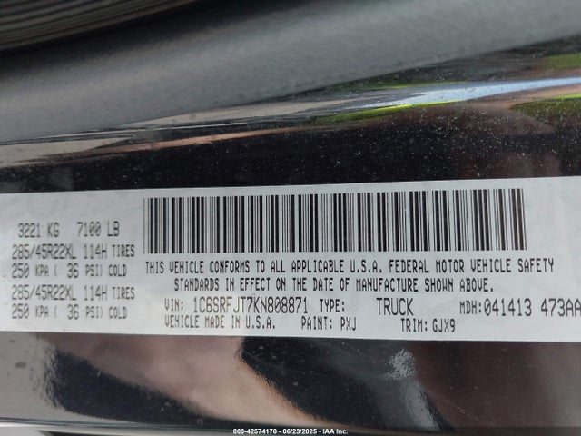 RAM 1500 2019 1C6SRFJT7KN808871 Image 9