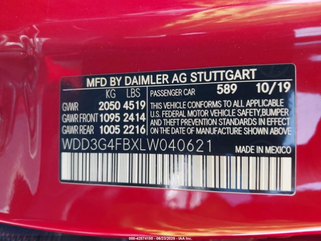 2020 MERCEDES-BENZ A 220 WDD3G4FBXLW040621 Photo 8