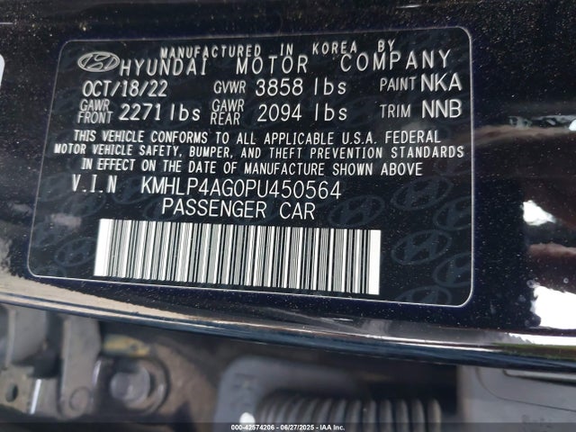KMHLP4AG0PU450564 Hyundai mpi nu pe